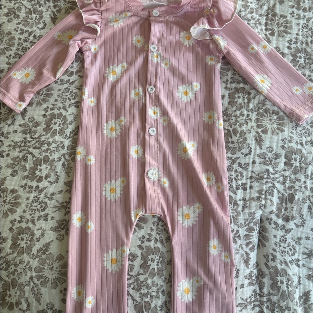 Pink Floral Baby One Piece
